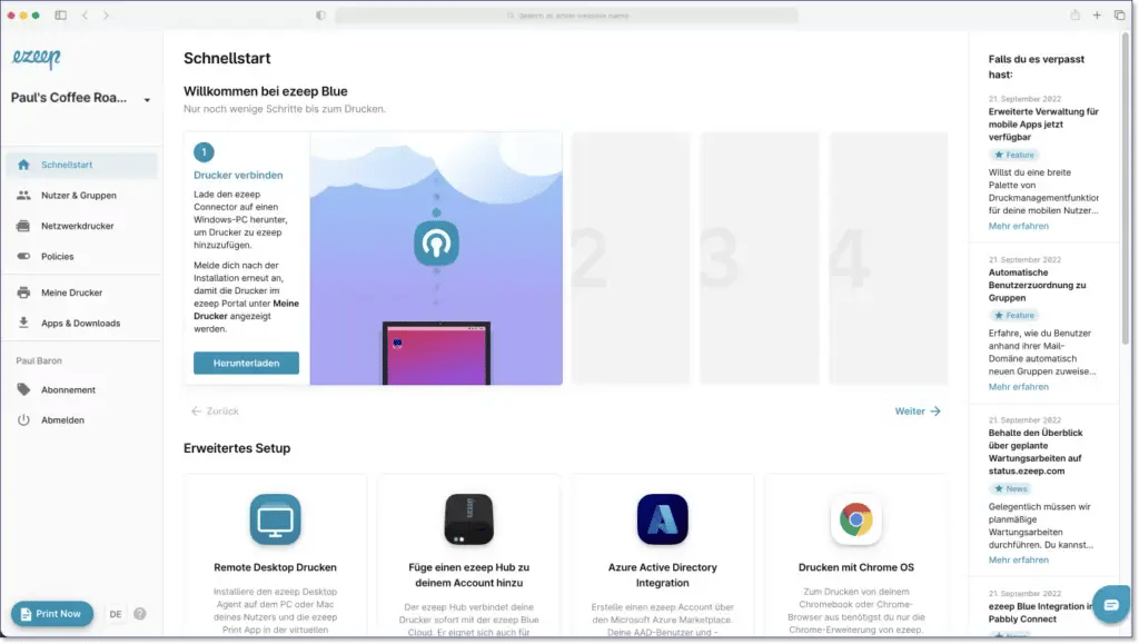 Admin Portal Deutsch