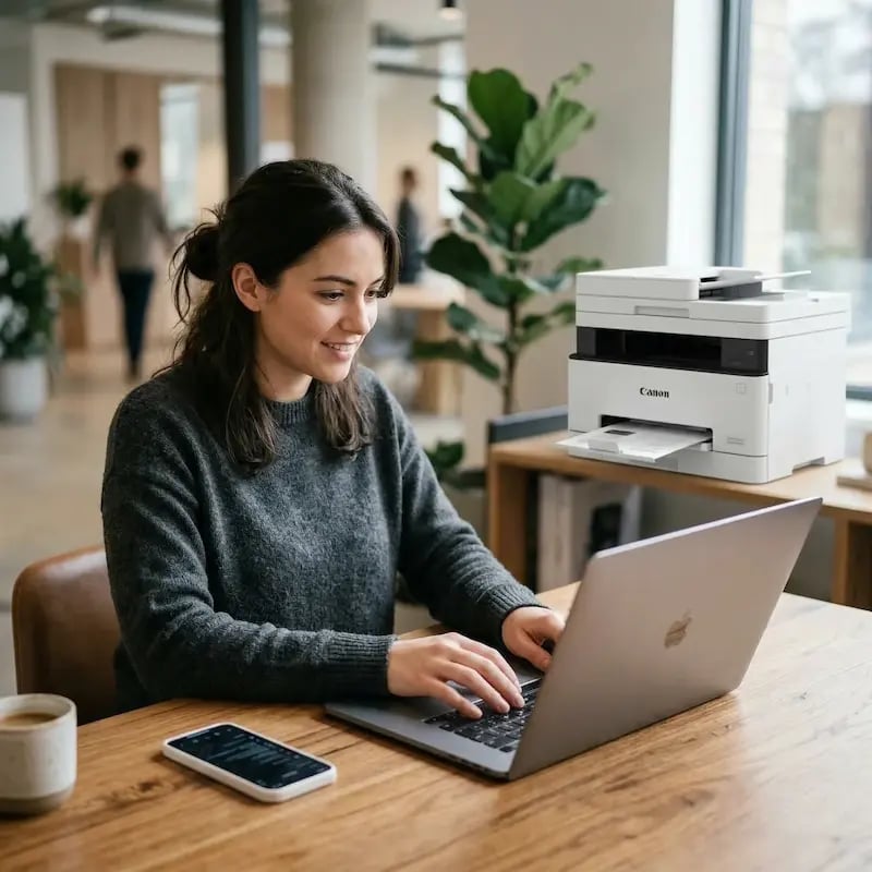 woman-laptop-printing