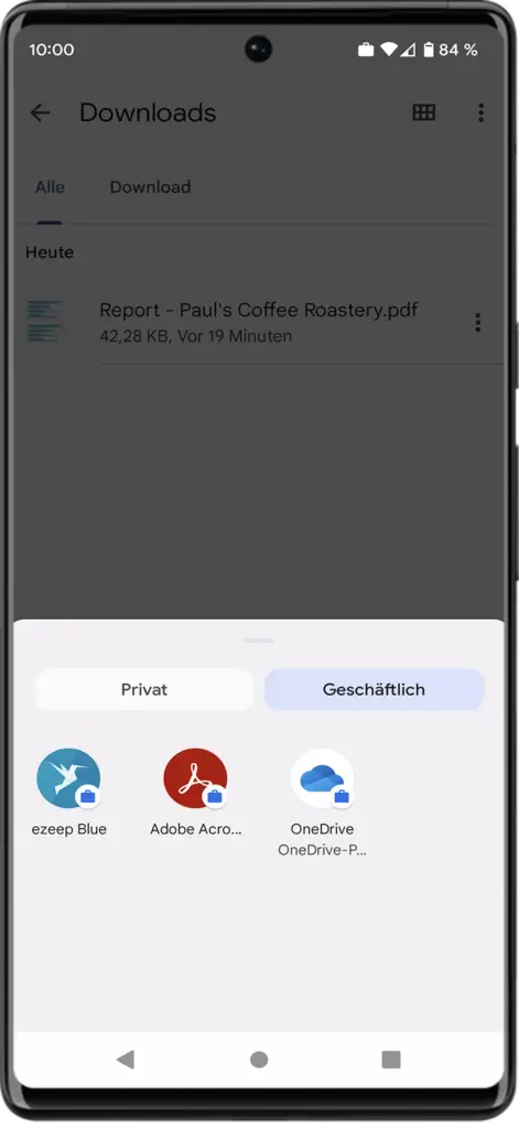 Dokument drucken mit ezeep