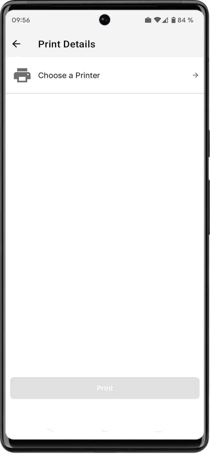 Print mobile from a Android phone 