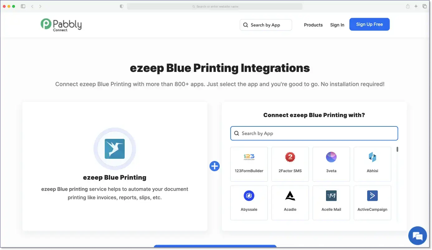ezeep Now Integrated in Pabbly Connect